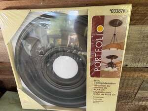 Portfolio 16 in. Ceiling Medallion in Bronze Finish #0338765